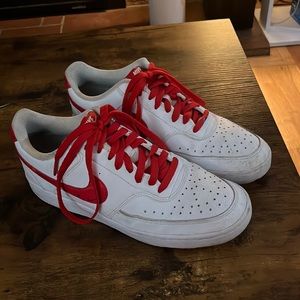 Nike court visions (red) size 9